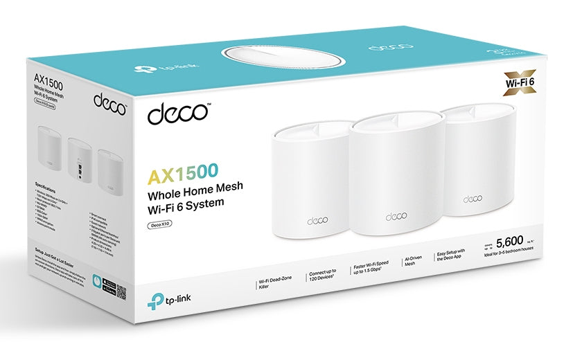 TP-Link AX1500 Whole Home Mesh Wi-Fi 6 System, 3 pack
