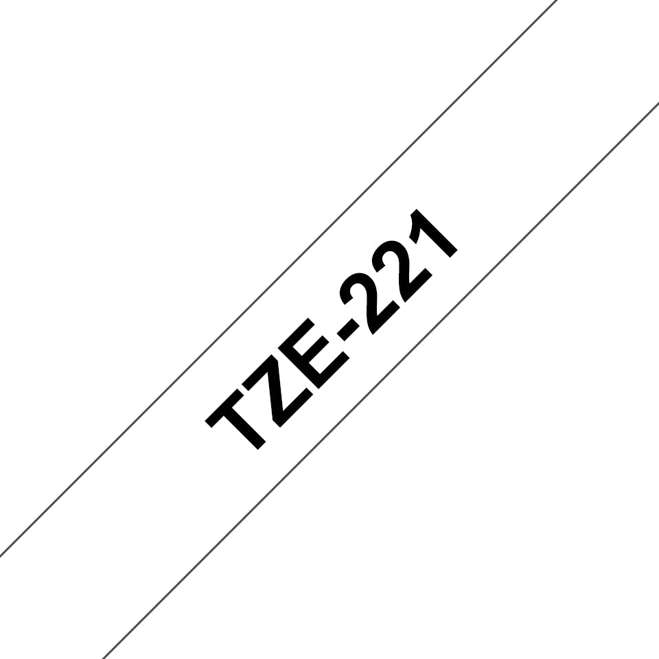 Brother 9mm Black on White TZE Tape