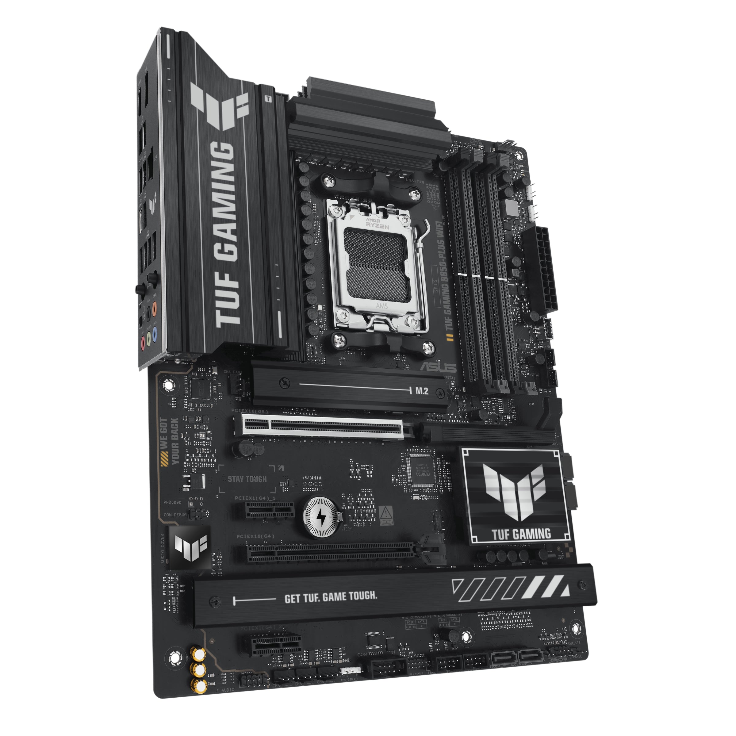 ASUS AMD TUF GAMING B850-PLUS WIFI (AM5) ATX Motherboard 4x DDR5 192GB, 1x PCIe 5.0 x16 slot, 3 xM.2 slots, 4x SATA, Wi-Fi 7,   Realtek 2.5Gb