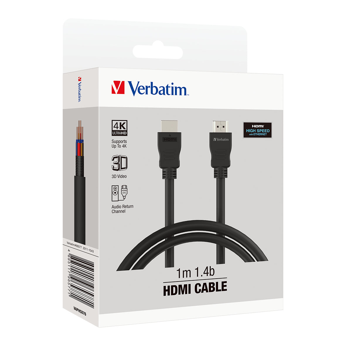 Verbatim 66577 HDMI cable 1 m HDMI Type A (Standard) Black