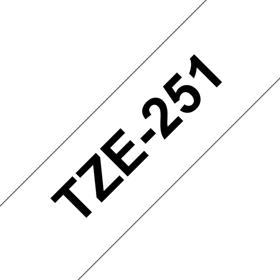 Brother 24mm Black on White TZE Tape