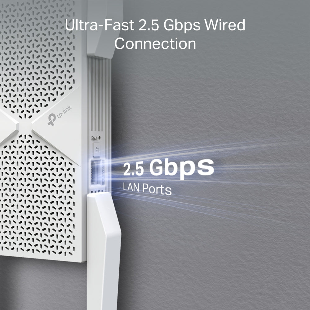 TP-Link BE11000 Network transmitter & receiver White 2500 Mbit/s