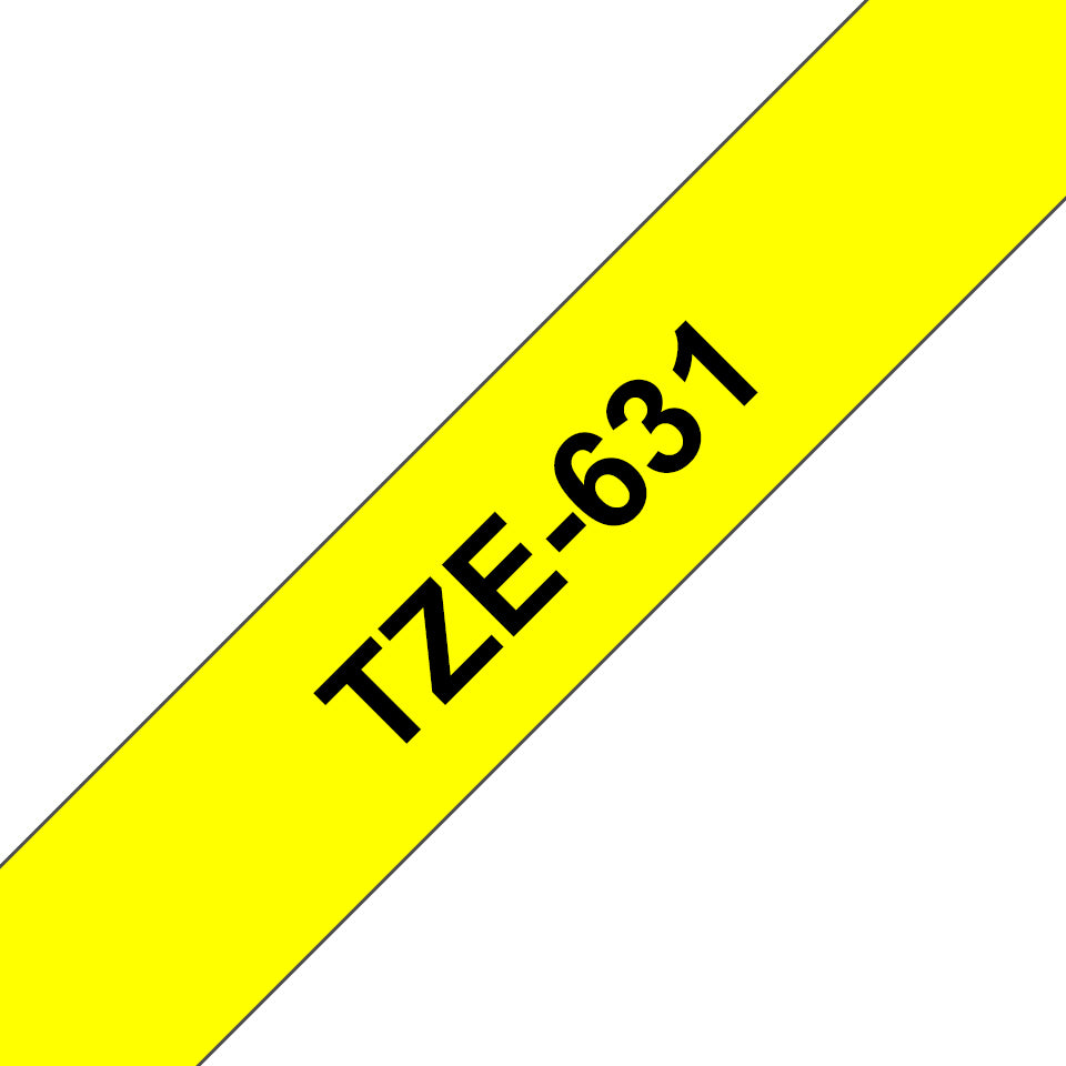 Brother 12mm Black on Yellow TZE Tape