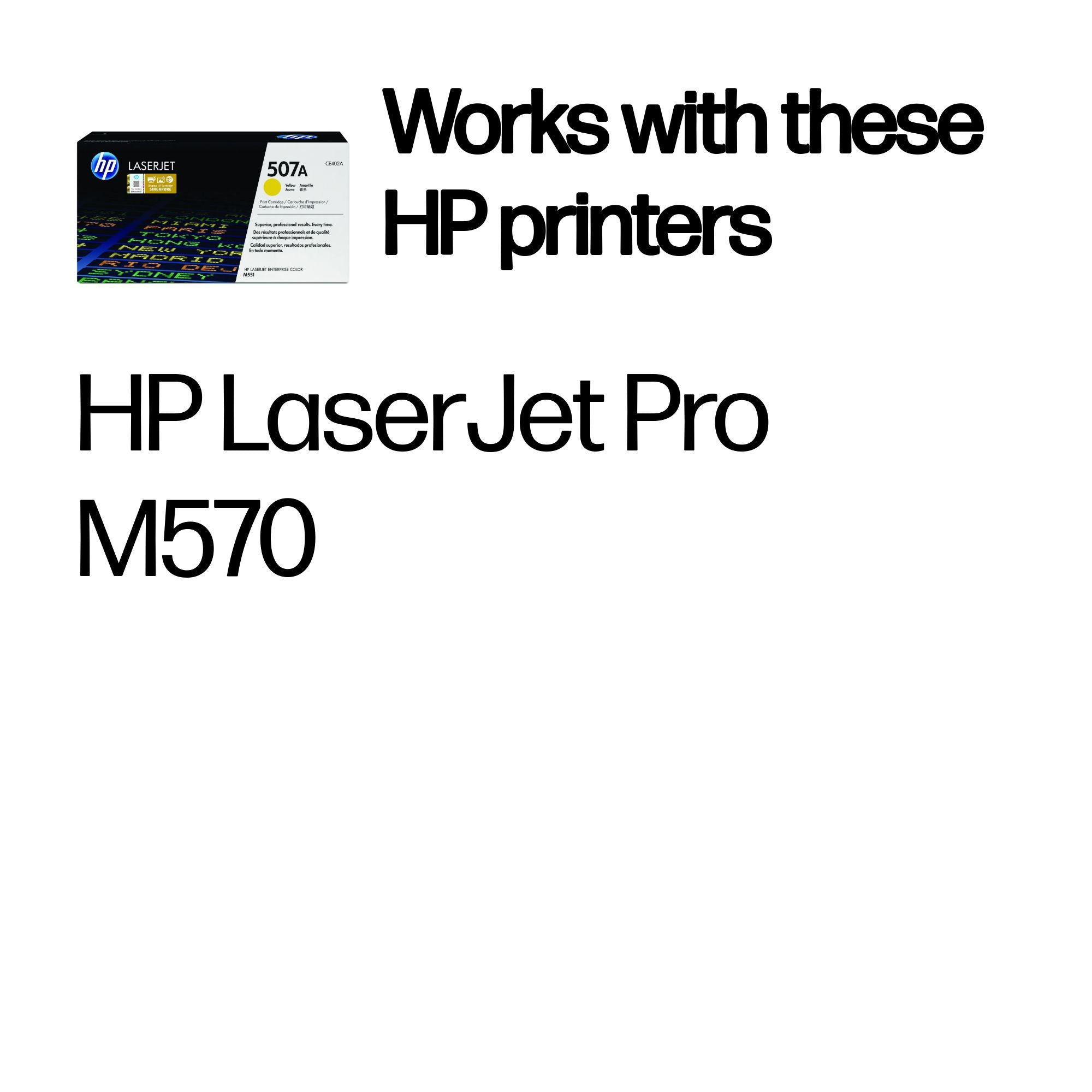 HP 507A Yellow Original LaserJet Toner Cartridge