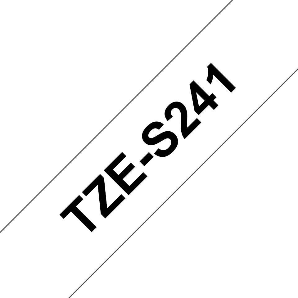 Brother 18MM Black White Tape Strong Adhesive TZE Tape
