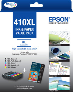 Epson 410XL ink cartridge High (XL) Yield Black, Cyan, Magenta, Photo black, Yellow