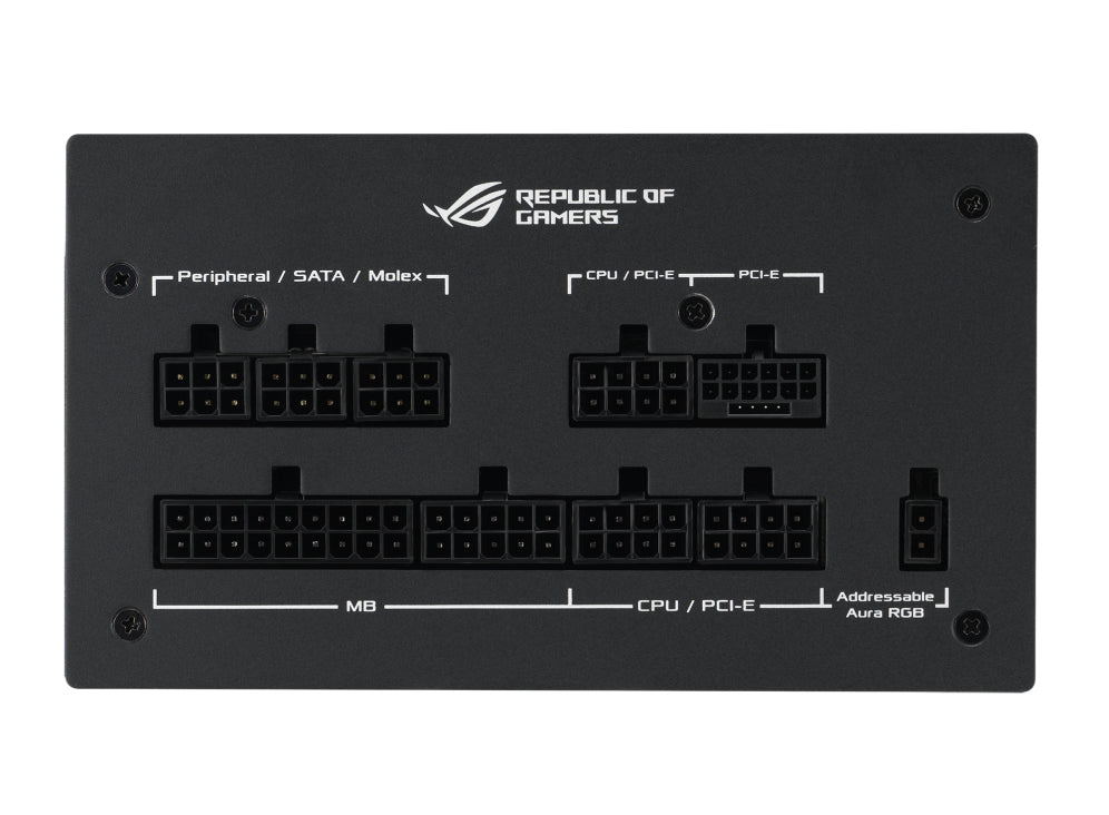 ASUS ROG-STRIX-AURA-850G-GAMING ROG STRIX 850W Gold Aura Edition, 80 Plus Gold, Fully Modular, Lambda A++ Certification,135mm Fan, Aura Sync, 10YW