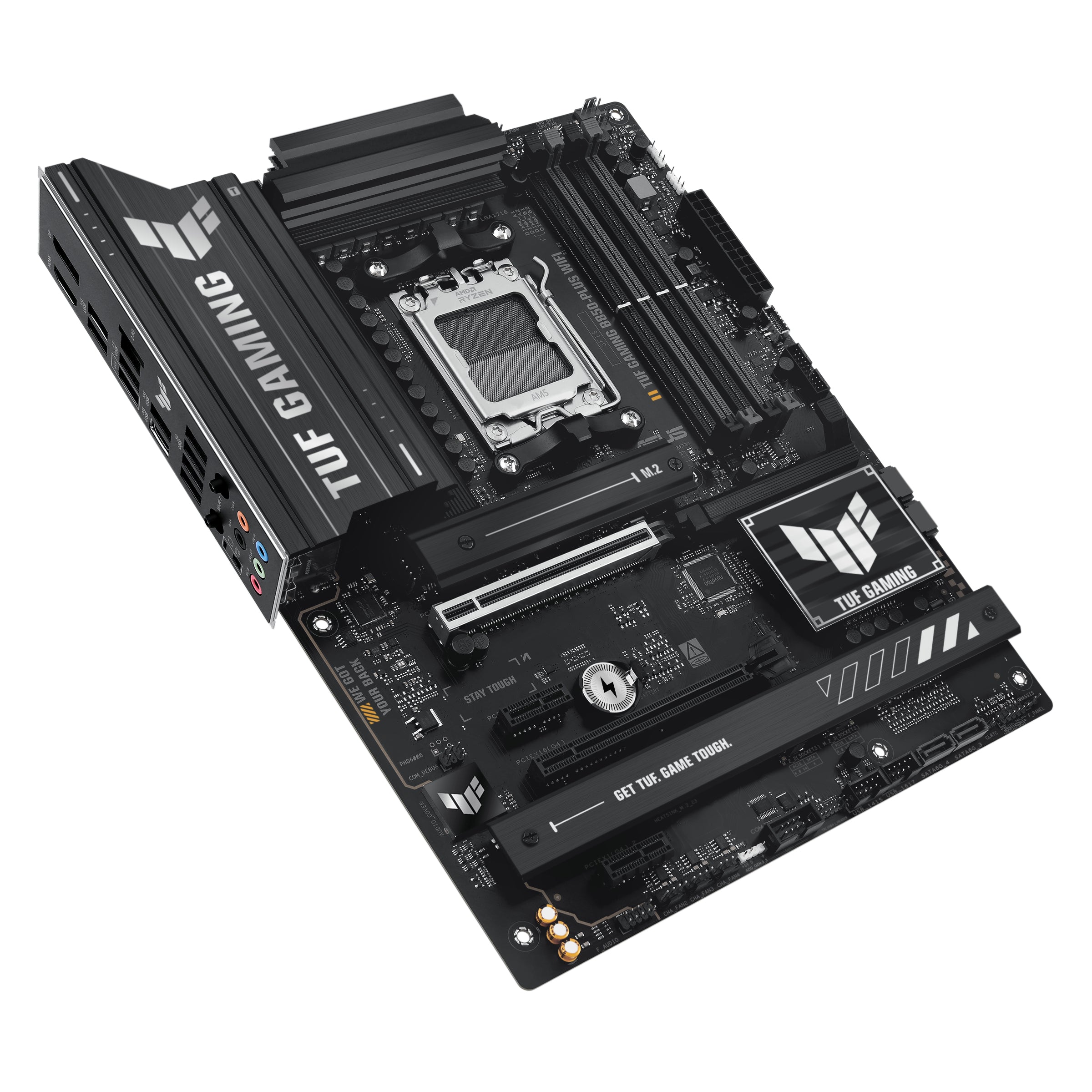 ASUS AMD TUF GAMING B850-PLUS WIFI (AM5) ATX Motherboard 4x DDR5 192GB, 1x PCIe 5.0 x16 slot, 3 xM.2 slots, 4x SATA, Wi-Fi 7,   Realtek 2.5Gb