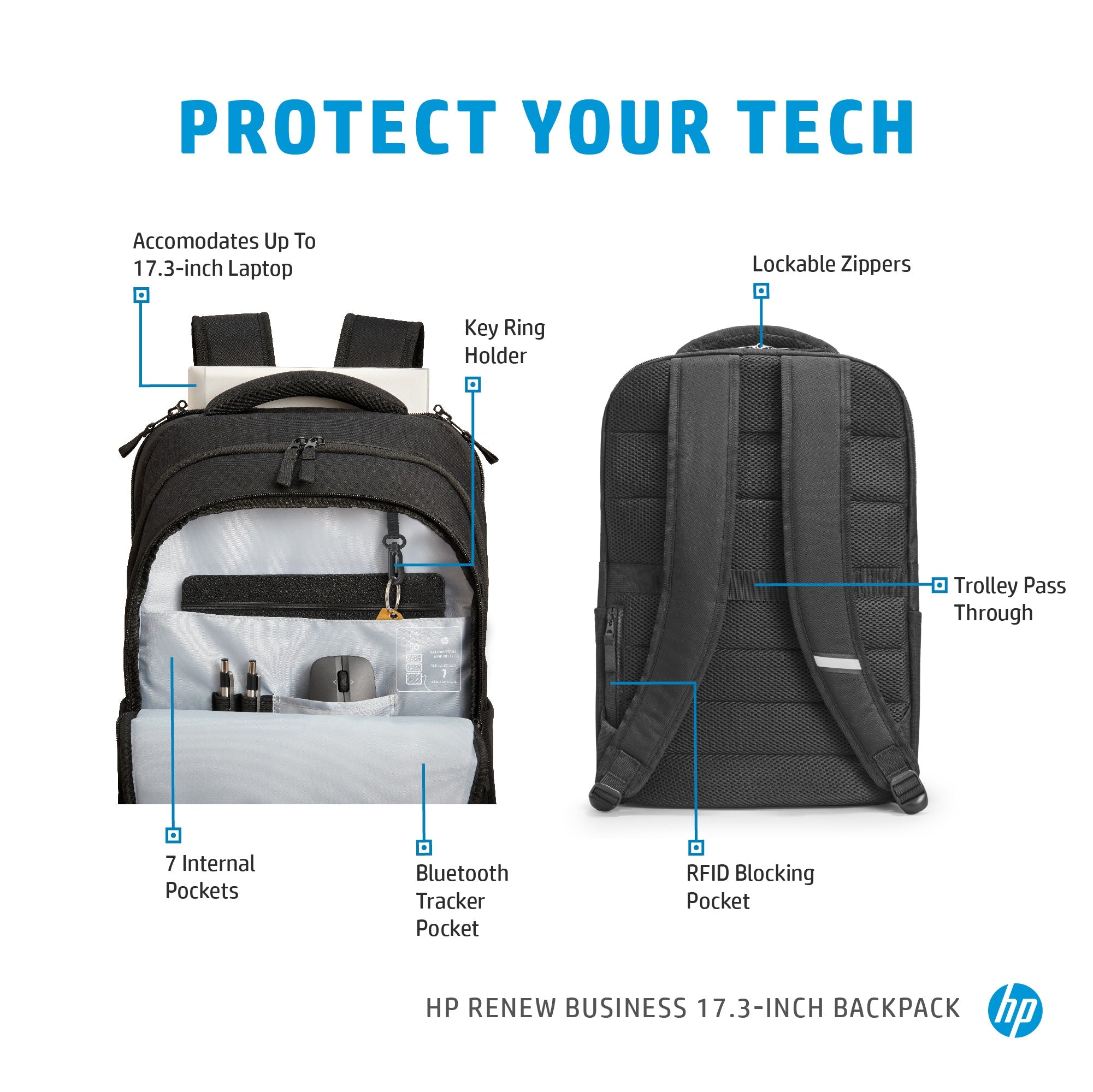 HP Renew Business 17.3-inch Laptop Backpack