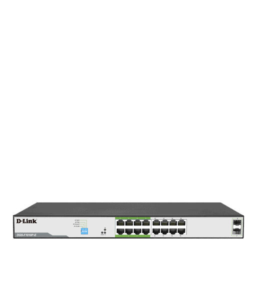 D-Link DGS-F1018P-E network switch Unmanaged L2 Gigabit Ethernet (10/100/1000) Power over Ethernet (PoE) Grey