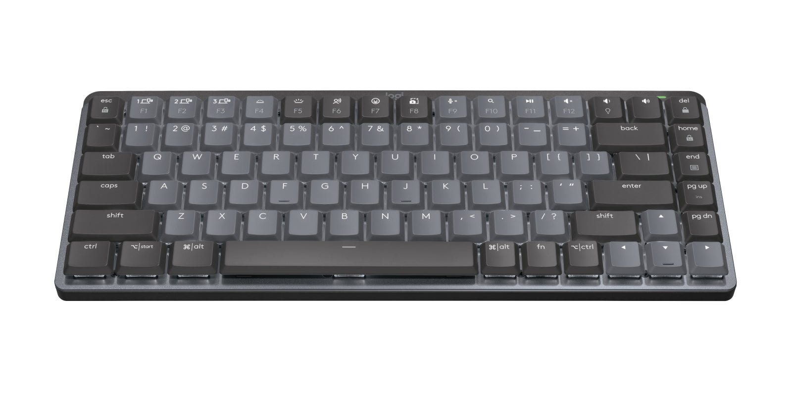 Logitech MX Mini Mechanical keyboard Office RF Wireless + Bluetooth QWERTY English Graphite, Grey