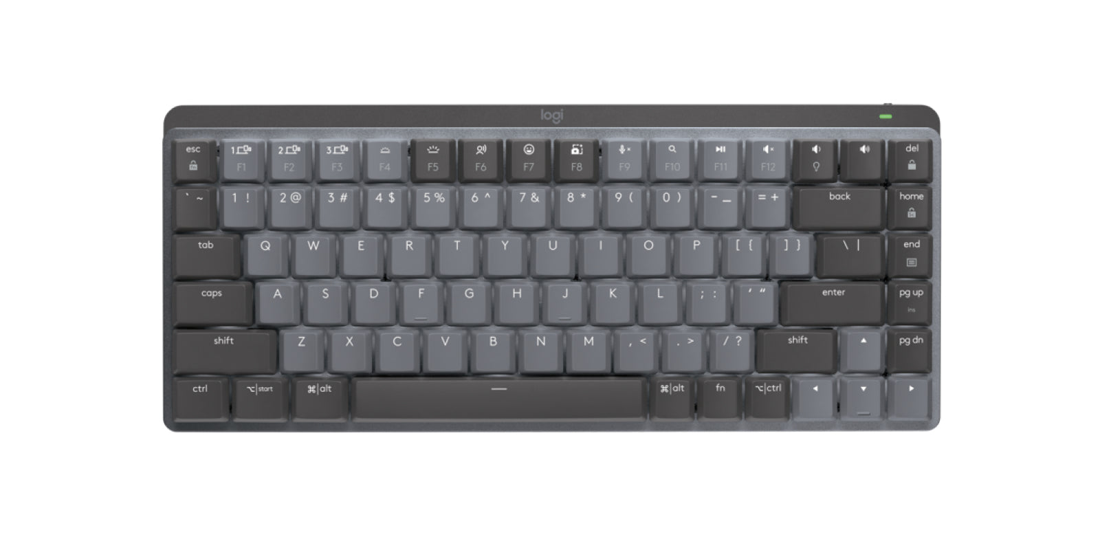 Logitech MX Mini Mechanical keyboard Office RF Wireless + Bluetooth QWERTY English Graphite, Grey