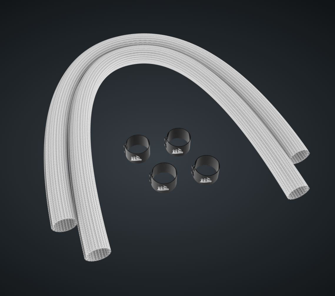 Gaming DesktopCorsair Sleeving Kit for AIO CPU Coolers - 400mm - White