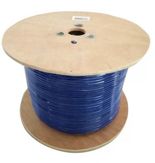 Gaming Desktop8Ware 350m CAT6 Cable Roll Blue Bare Solid Copper Twisted Core PVC Jacket >305m Cable Roll on Wooden Rell