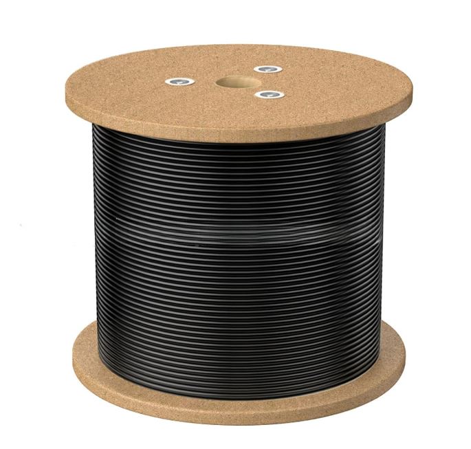 Gaming Desktop8Ware 350m CAT6A UTP LAN Network Cable Roll on Reel box Black 24AWG PVE HDPE 7.4mm UV Stabilised Jacket wooden reel