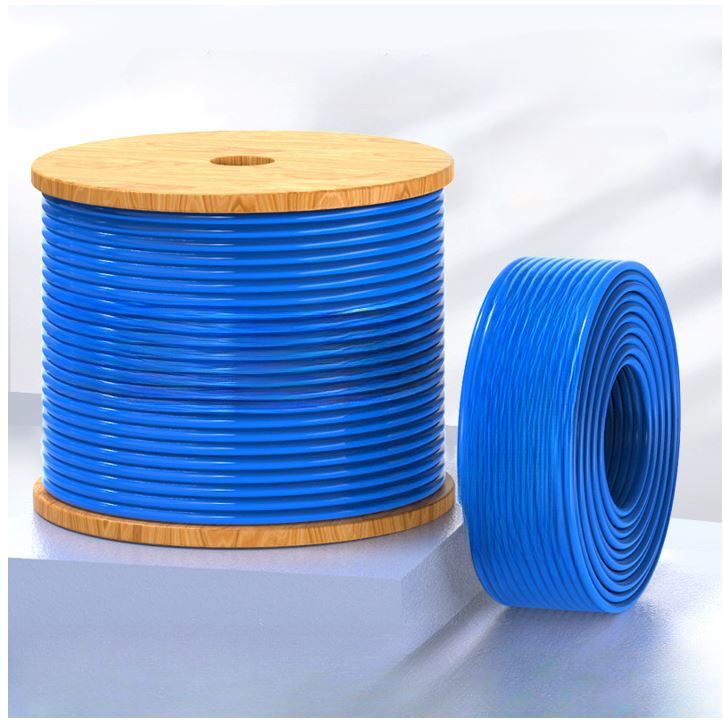 Gaming Desktop8Ware 350m CAT6A Ethernet 24AWG 30V LAN Cable Roll Bare Copper Twisted Core PVC Jacket on Reel Box Blue >305m