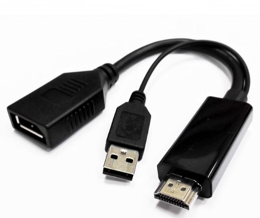 Gaming Desktop8Ware 4K HDMI to DP DisplayPort Male to Female Active Adapter Converter Cable USB powered