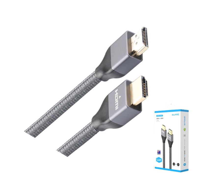 Gaming Desktop8Ware Premium HDMI 2.0 Cable 1m Retail Pack 19 pins Male to Male UHD 4K HDR High Speed Ethernet ARC Gold Plated for TV XBOX One PS5 PS4 Laptop Monitor