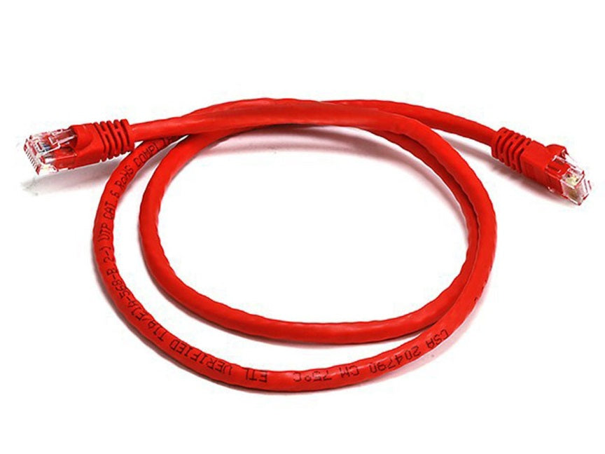 Gaming Desktop8Ware CAT6A Cable 0.25m (25cm) - Red Color RJ45 Ethernet Network LAN UTP Patch Cord Snagless