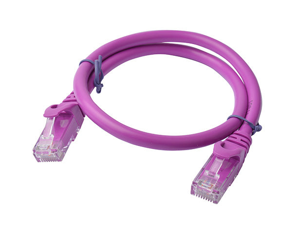 Gaming Desktop8Ware CAT6A Cable 0.5m (50cm) - Purple Color RJ45 Ethernet Network LAN UTP Patch Cord Snagless