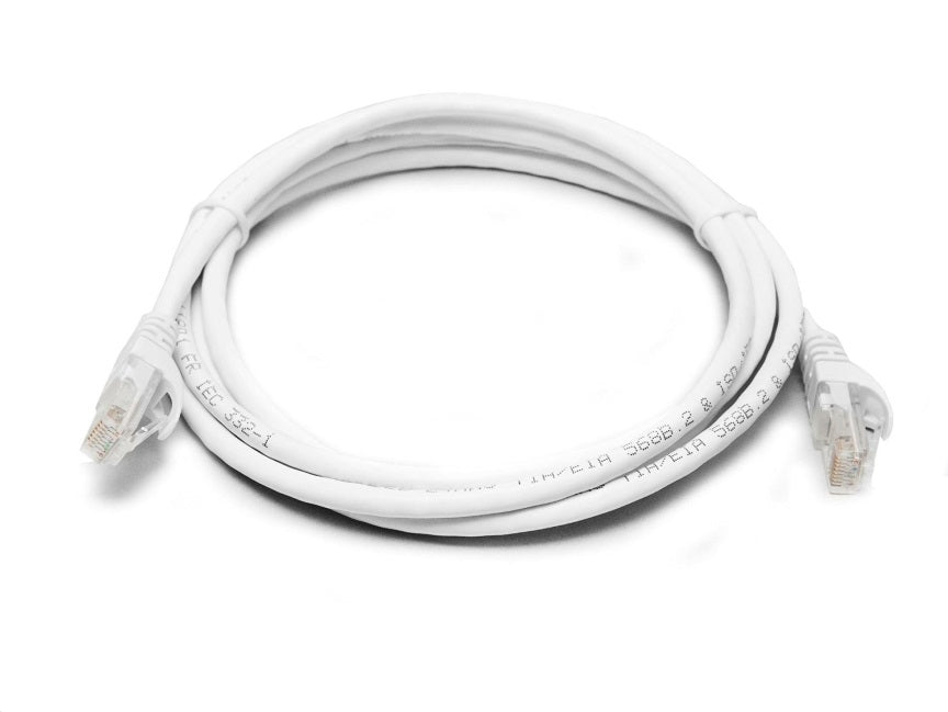 Gaming Desktop8Ware CAT6A Cable 0.5m (50cm) - White Color RJ45 Ethernet Network LAN UTP Patch Cord Snagless