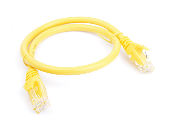 Gaming Desktop8Ware CAT6A Cable 0.5m (50cm) - Yellow Color RJ45 Ethernet Network LAN UTP Patch Cord Snagless