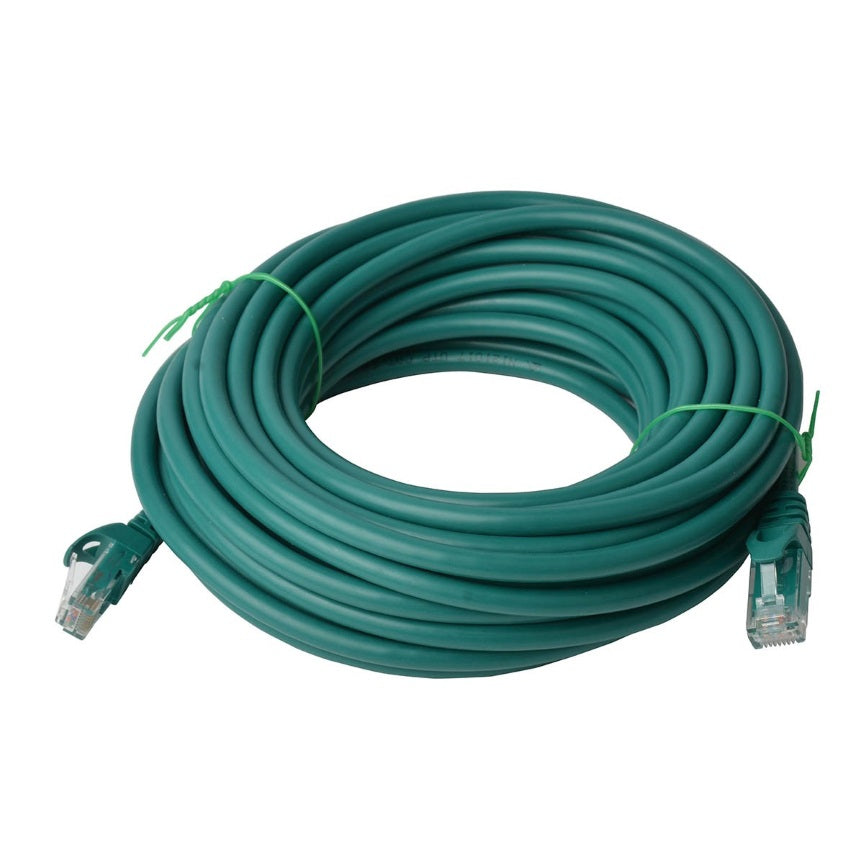 Gaming Desktop8Ware CAT6A Cable 20m - Green Color RJ45 Ethernet Network LAN UTP Patch Cord Snagless