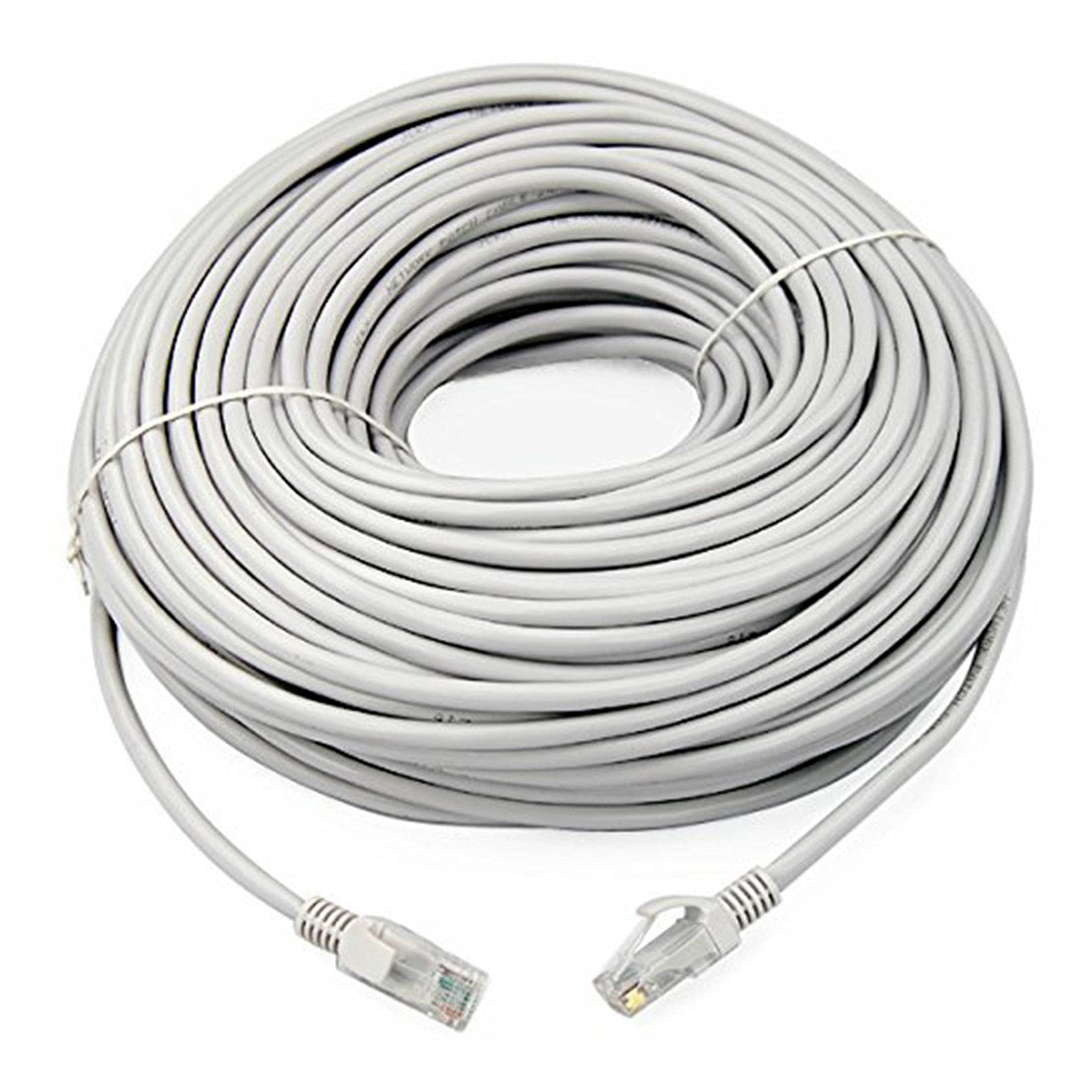 Gaming Desktop8Ware CAT6A Cable 50m - Grey Color RJ45 Ethernet Network LAN UTP Patch Cord Snagless