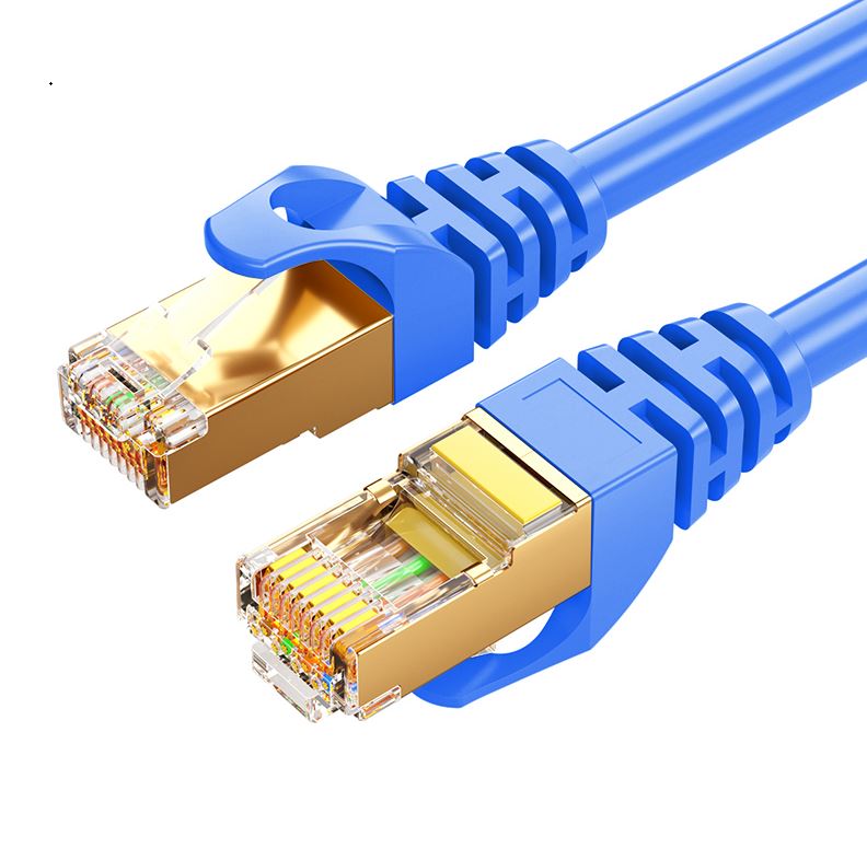Gaming Desktop8Ware CAT7 Cable 0.5m (50cm) - Blue Color RJ45 Ethernet Network LAN UTP Patch Cord Snagless