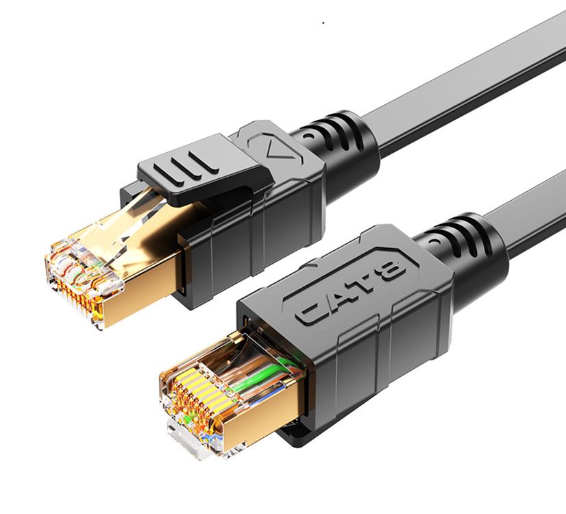 Gaming Desktop8Ware CAT8 Cable 1m - Grey Color RJ45 Ethernet Network LAN UTP Patch Cord Snagless