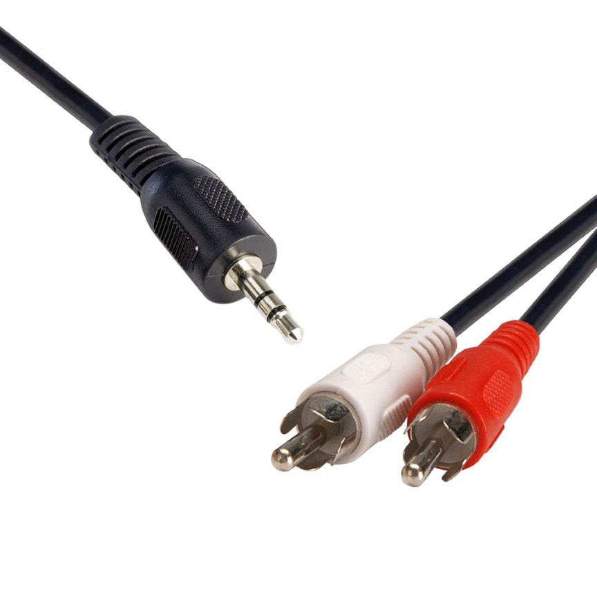 Gaming Desktop8Ware 3.5 Streo Plug to 2 x RCA Plug 1.5m