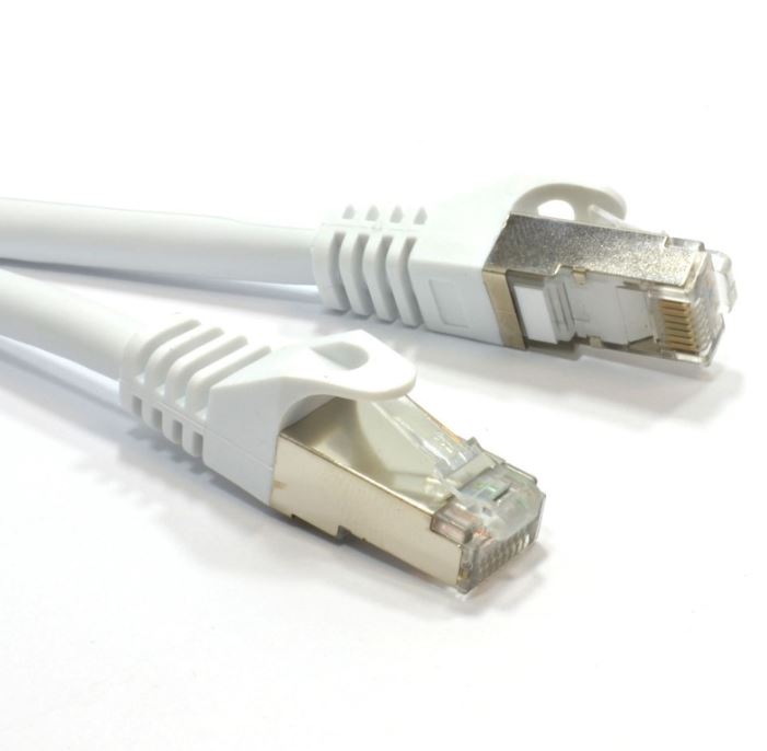 Gaming DesktopAstrotek CAT6A Shielded Cable 5m Grey/White Color 10GbE RJ45 Ethernet Network LAN S/FTP LSZH Cord 26AWG PVC Jacket