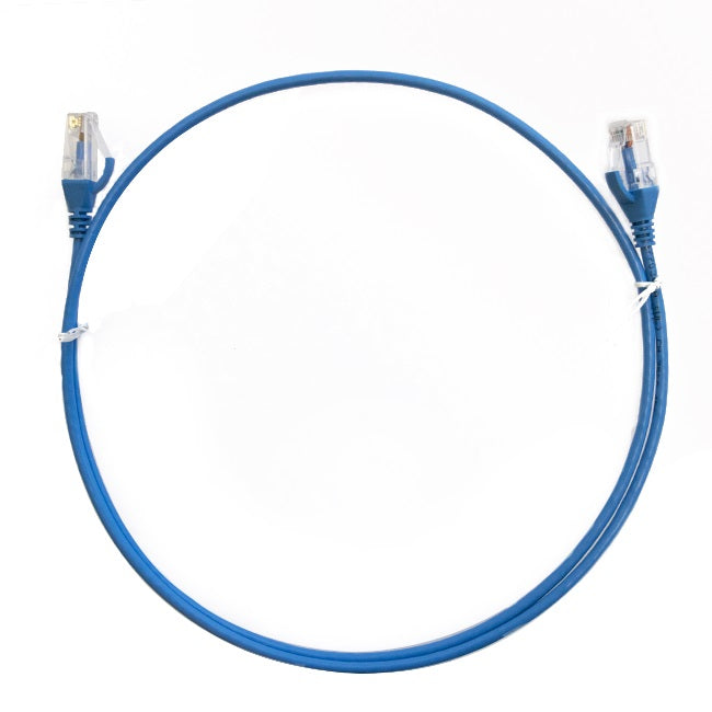 Gaming Desktop8ware CAT6 Ultra Thin Slim Cable 1m / 100cm - Blue Color Premium RJ45 Ethernet Network LAN UTP Patch Cord 26AWG for Data