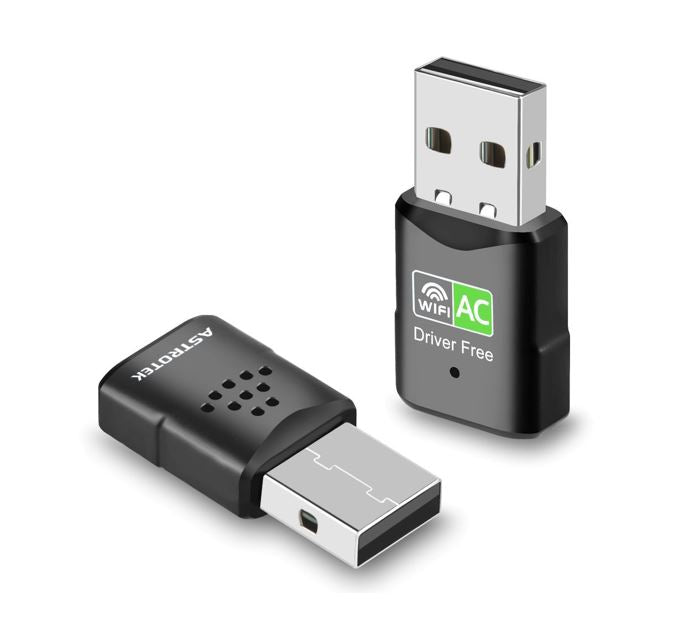 Gaming DesktopAstrotek AC600 mini Wireless USB Adapter Nano Dual Band WiFi External LAN Network Adaptor for PC MAC Desktop Notebook TV