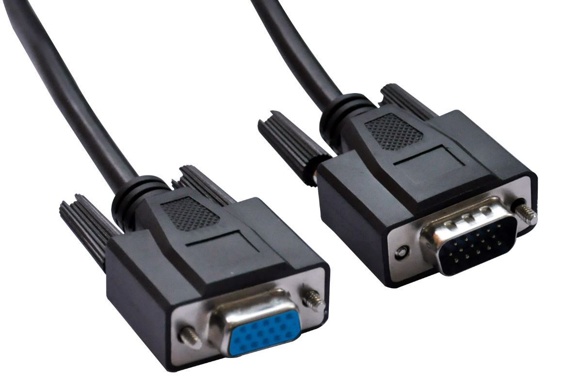 Gaming DesktopAstrotek VGA Extension Cable 4.5m - 15 pins Male to 15 pins Female for Monitor PC Molded Type Black LS