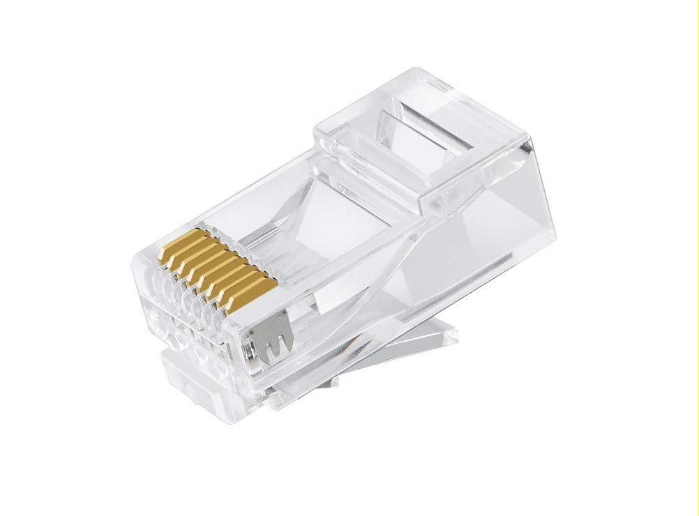 Gaming DesktopAstrotek CAT6 UTP -RJ45 Connector 8P8C Network Plug 3 Prong Blade 3U'  Gold plating (50pcs/bag)