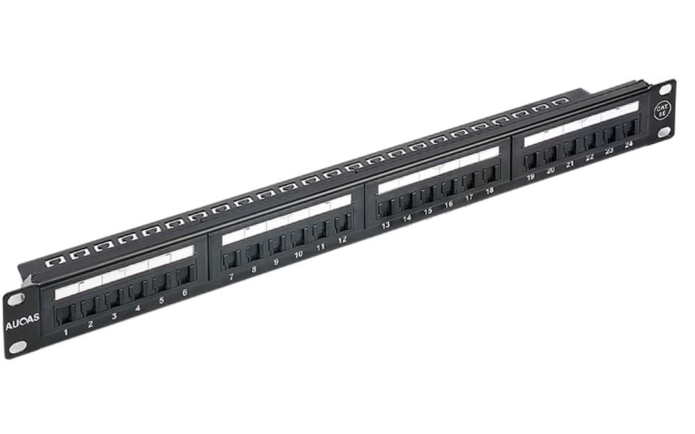 Gaming DesktopAstrotek 24 Ports UTP Patch Panel CAT6 RJ45 for 19' 1RU Rack Mount Data Network Cabinet Server PCB Type 110/Krone 3U' Black
