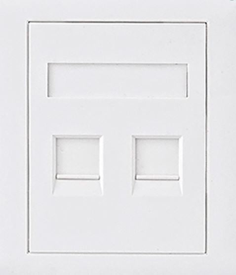 Gaming DesktopAstrotek CAT6 RJ45 Network Wall Face Plate Outlets 86x86mm 2 Port Socket Kit LS