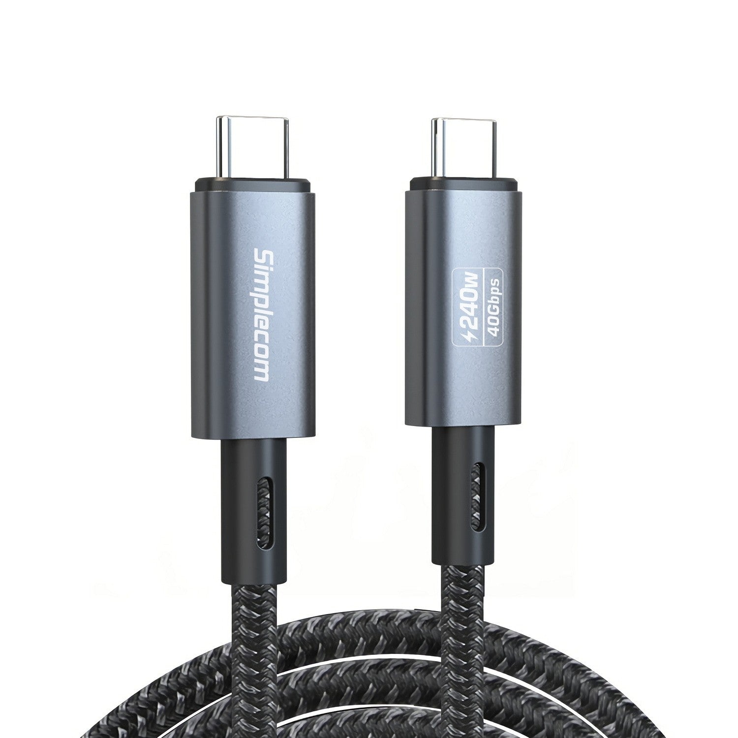 Gaming DesktopSimplecom CA612 USB-C to USB-C Cable USB4 40Gbps 5A 240W PD3.1 8K@60Hz 1.2M