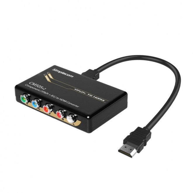 Gaming DesktopSimplecom CM505v2 Component (YPbPr + Stereo R/L) to HDMI Converter Full HD 1080p