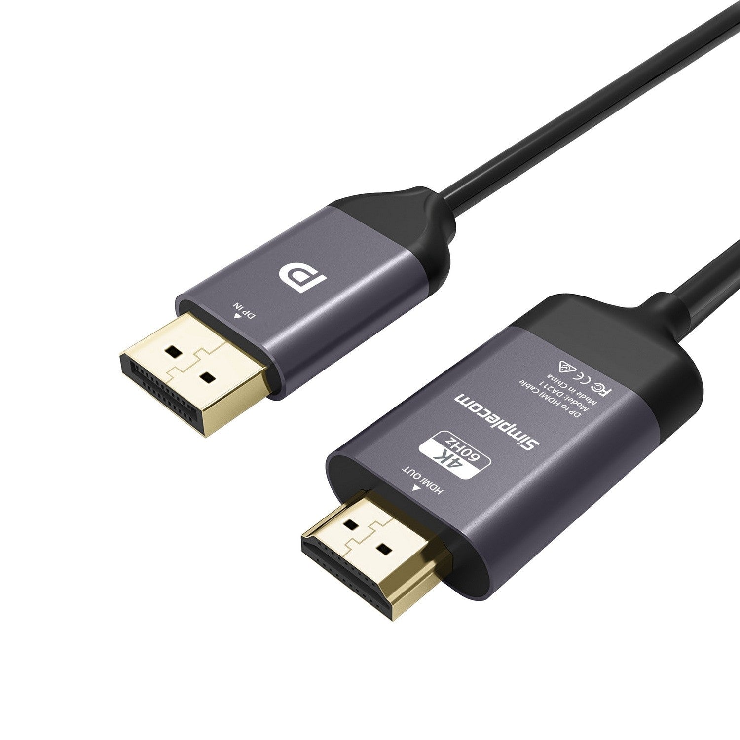 Gaming DesktopSimplecom DA211 Active DisplayPort to HDMI 2.0 Cable 2M 4K@60Hz