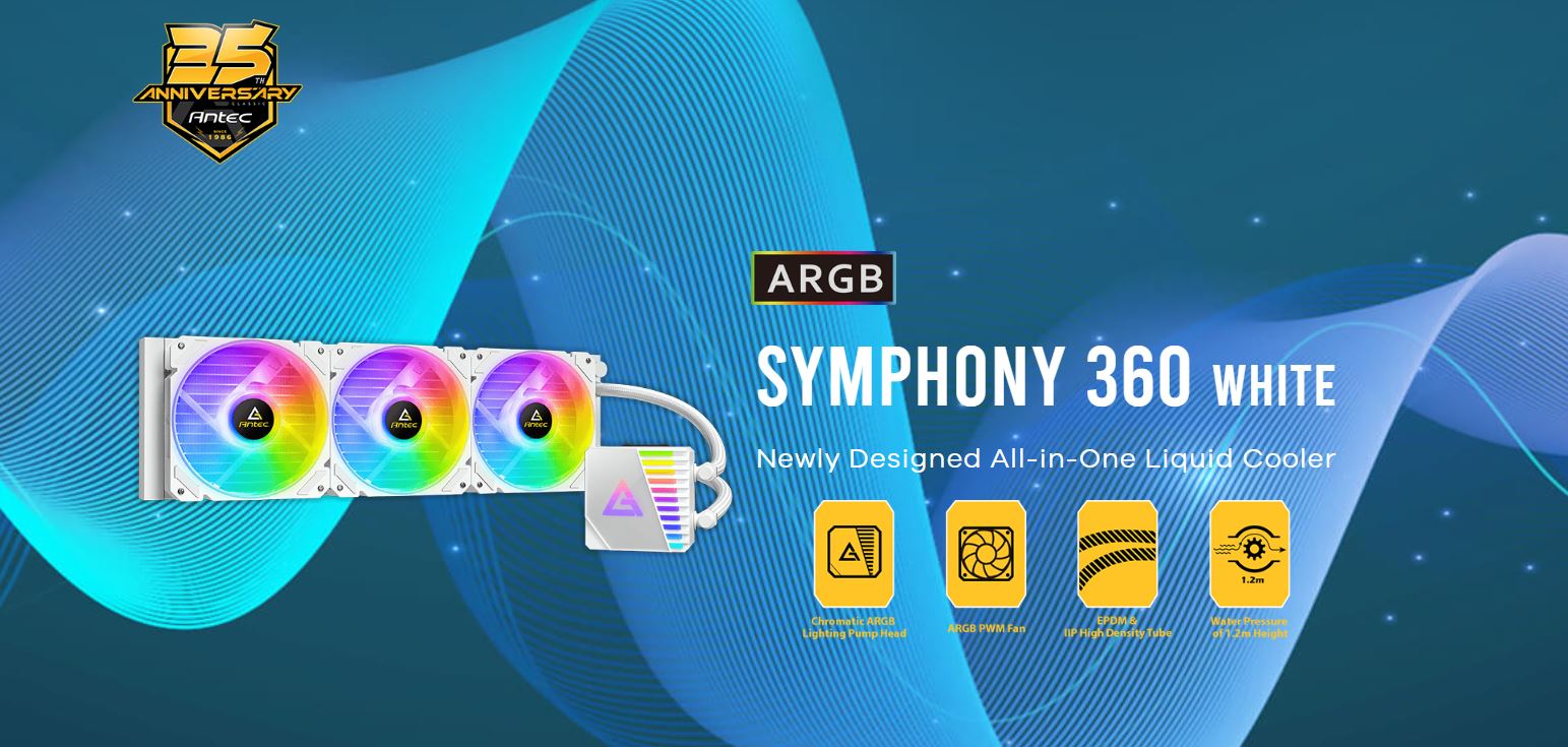 Gaming DesktopAntec SYMPHONY 360mm ARGB WHITE Advanced Liquid CPU Cooler