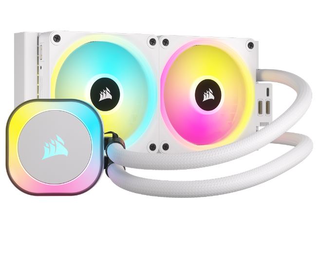 Gaming DesktopCorsair iCUE Link H100i RGB 240mm AIO CPU Cooler White