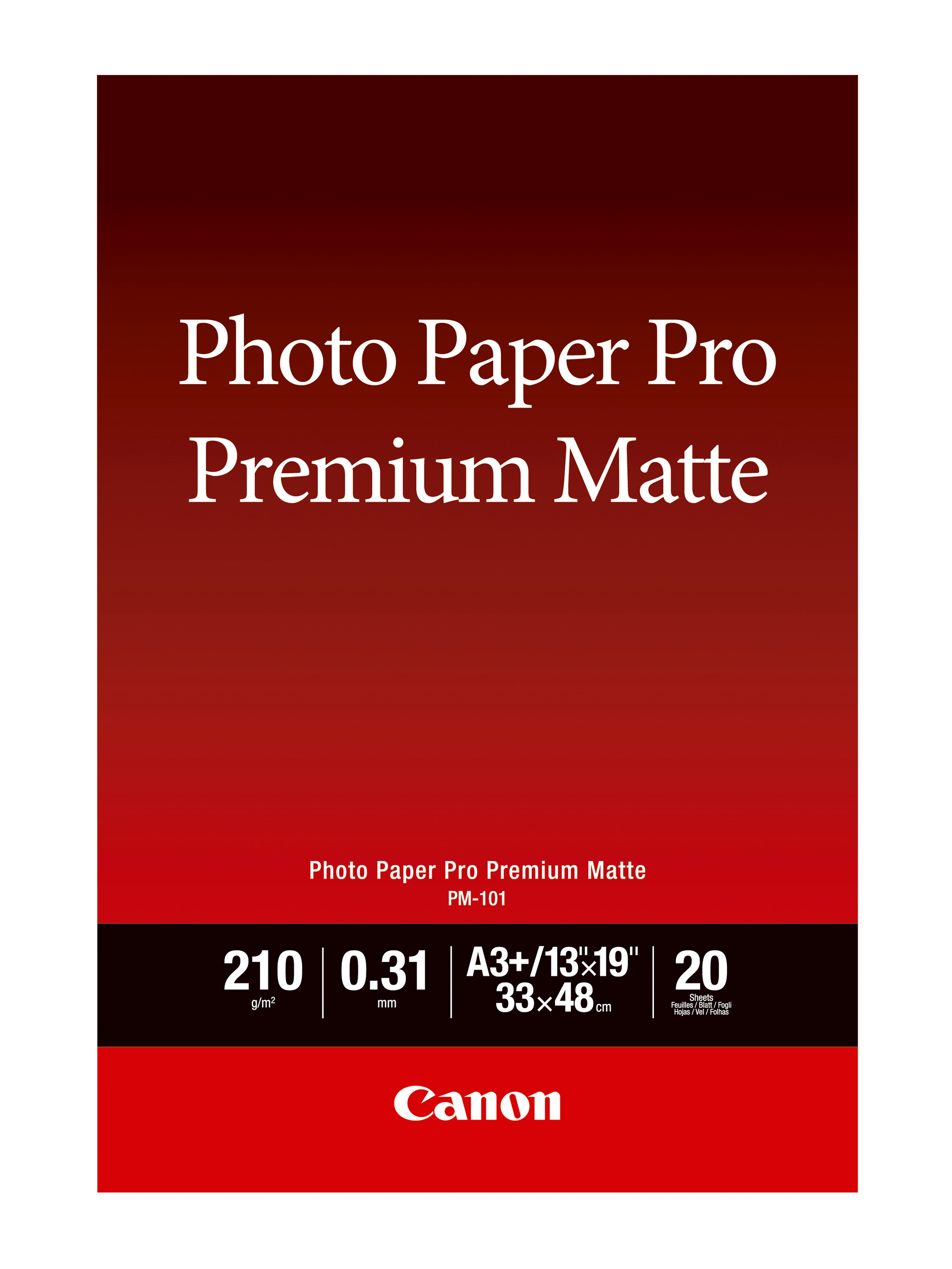 Gaming DesktopCANON PM101A3 20 SHEETS 210 GSM PHOTO PAPER PRO PREM MATTE SMOOTH TEXTURE