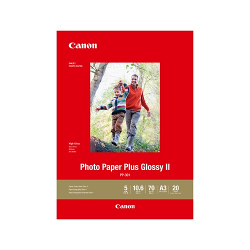 Gaming DesktopCANON PP301A3 20 SHTS 260 GSM PHOTO PAPER PLUS GLOSSY II