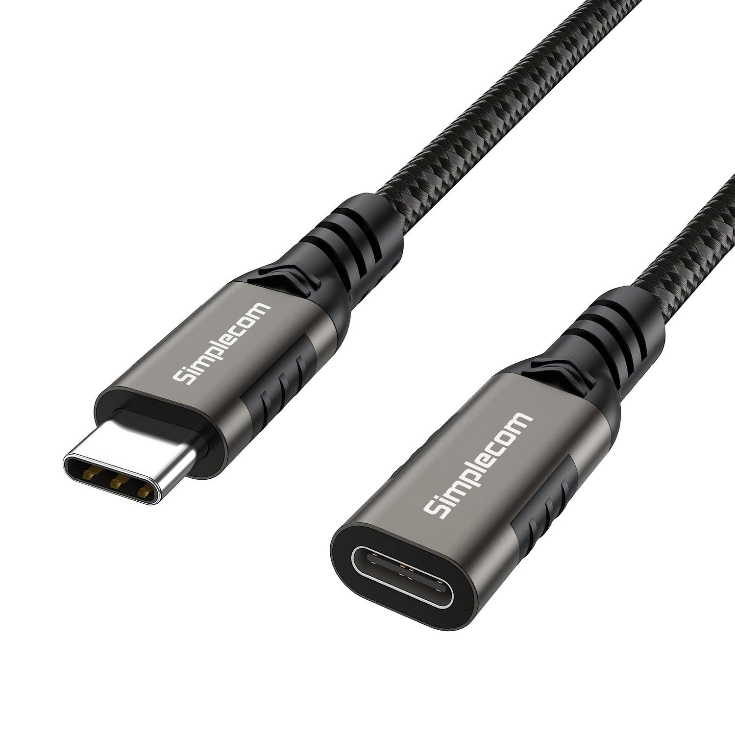 Gaming DesktopSimplecom CAU605 USB-C Male to Female Extension Cable USB 3.2 Gen2 PD 100W 20Gbps 0.5M