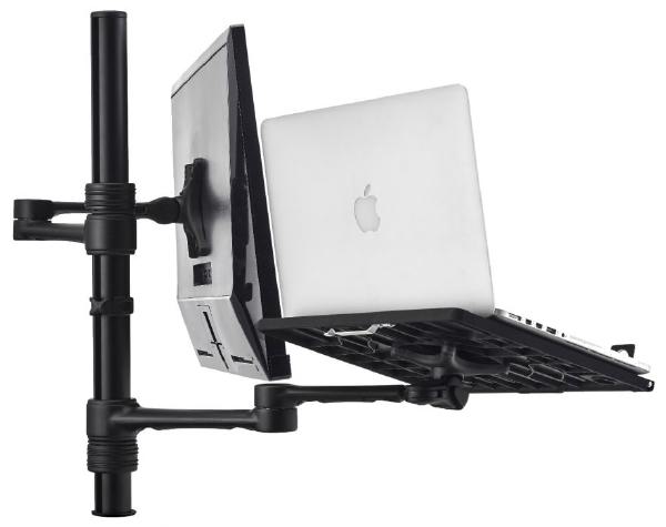 Gaming DesktopAtdec Notebook-Monitor Combo Mount on Post. Max load: 8kg (Flat)