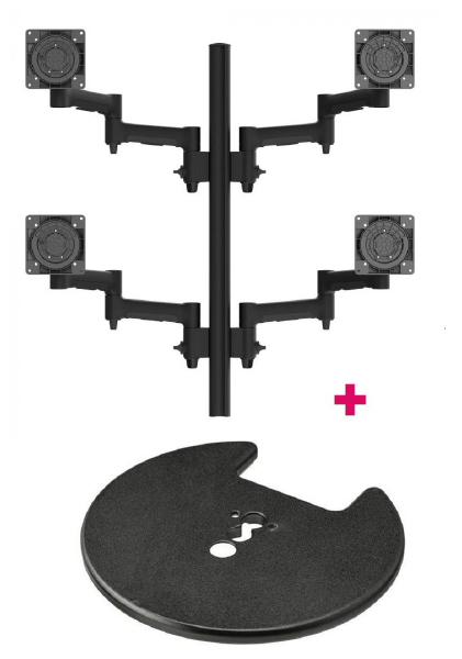 Gaming DesktopAtdec AWMS-4-4675 Quad 460mm Monitor Arms on 750mm Post / 12kg (26.5lb) Flat Screens