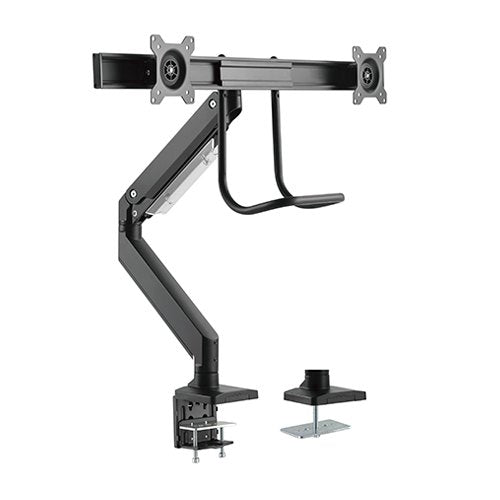 Gaming DesktopBrateck Dual Monitors Aluminum Heavy-Duty Gas Spring Monitor Arm with Handle Fit Most 17‘-32’ Monitors Up to 8kg per screen VESA 75x75/100x100