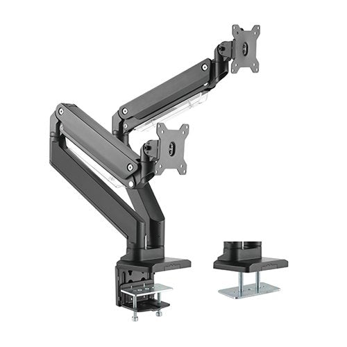 Gaming DesktopBrateck Dual Monitors Aluminum Heavy-Duty Gas Spring Monitor Arm Fit Most 17‘-35’ Monitors Up to 15kg per screen VESA 75x75/100x100